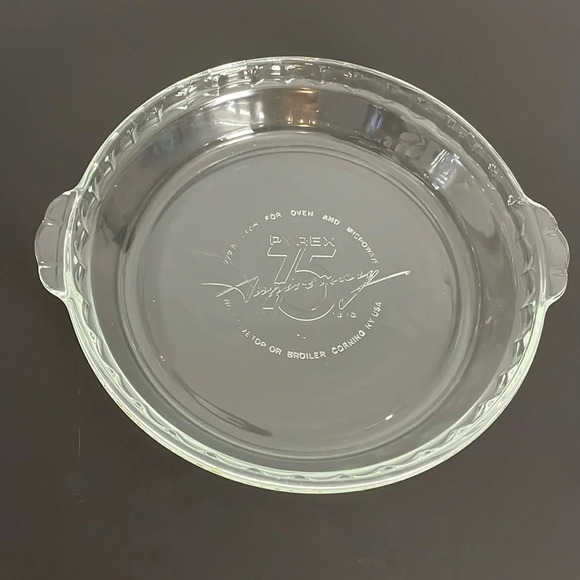 Pyrex Other - Pyrex Vintage Pie Plate Dish 75th Anniversary Commemorative Clear Glass ‎ Baking